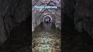 Flooded Slate mine shortsvideo mines abandoned history underground cumbria mineexploration [upl. by Lindo673]