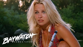 Pamela Andersons First Ever Scene On Baywatch Introducing CJ  Baywatch Remastered [upl. by Valry]