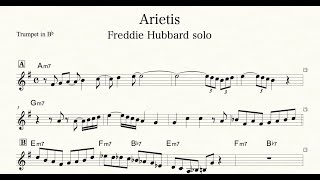 【Arietis】 Freddie Hubbard Trumpet solo Transcription inB♭ [upl. by Alohcin448]