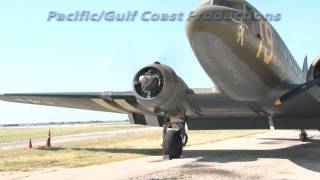 DC 3C 47 Engine Start and Runup  Vintage Flying Museum Fort Worth Texas [upl. by Vachel]