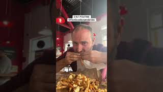 3 IN 1 fiveguys POUTINE CHALLENGE [upl. by Peedsaj]