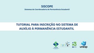 IBB  Tutorial para inscrição no sistema de auxílio à permanência estudantil  Unesp [upl. by Osicnarf772]