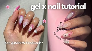 how to do gel x nails at HOME  Amazon Products full tutorial EASY born pretty polish [upl. by Erda]