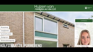 Te koop Kolfstraat 78 Purmerend Hoekstra en van Eck Makelaars  Méér Makelaar [upl. by Iorgos]