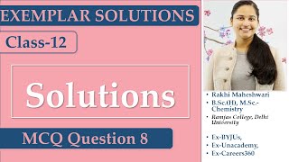 Solutions  NCERT Exemplar  28  RAKHIMAM  MCQ [upl. by Schnabel]