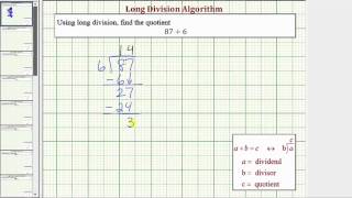 Ex Long Division  Two Digit Divided by One Digit With Remainder [upl. by Ecnar]