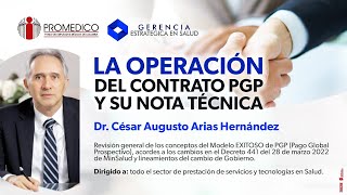 Webinar la operación del contrato PGP y su nota técnica  Dr Cesar Augusto Arias [upl. by Frum]