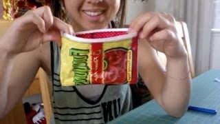 Recycled Chip Bag Pouch Tutorial [upl. by Adnical]