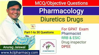 MCQ on Diuretics Drugs Part1  Pharmacology2  Solve with Anurag Jaiswal [upl. by Nortad]