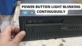 HP Elitedesk 800 G1 Power Button light blinking fan on off no display hp pc button light blinking [upl. by Kynthia]