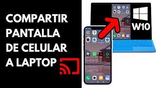 Cómo COMPARTIR PANTALLA de CELULAR a LAPTOP o PC 2023 [upl. by Akerdnuhs]
