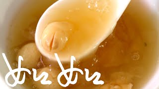 VEGAN銀耳蓮子羹 Snow Mushroom Lotus Seed Sweet Soup rururecipeteatime [upl. by Sandie]