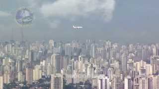 Spectacular landing at Congonhas Airport Sao Paulo Brazil [upl. by Pattani222]