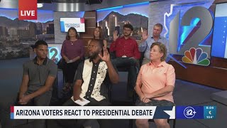 Undecided Arizona voters react to presidential debate [upl. by Sirovart]