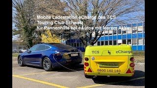 TCS eCharge Mobile Ladestation im Einsatz mit Tesla Model S [upl. by Erdied11]