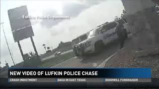 New Video of a Woman Stealing a Lufkin Police Vehicle and Chase [upl. by Odrareve]