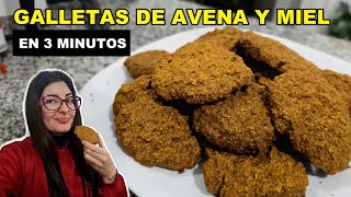 CÓMO HACER GALLETAS DE AVENA Y MIEL receta muy fácil en 3 minutos [upl. by Ellora]