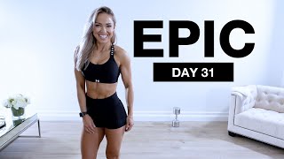 Day 31 of EPIC  45 Min Dumbbell Abs amp Glute Workout at Home [upl. by Eendyc]