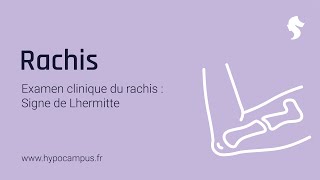 Examen Clinique du Rachis  Signe de Lhermitte [upl. by Erodoeht]