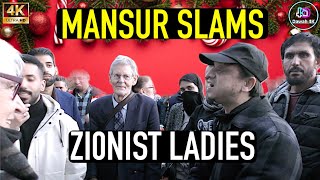 MANSUR SLAMS ZI0NIST LADIES SPEAKERS CORNER [upl. by Nada499]