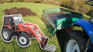 Farming POV  Driving Manure To The Fields  New Holland T475 Štore 404 [upl. by Ruenhs938]