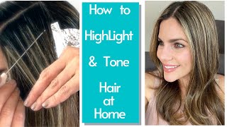 How To Highlight And Tone Hair At Home [upl. by Hanako]