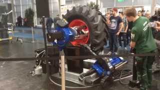 Mountingdemounting agricultural tires with Giuliano S 560 at Agritechnica 2015 [upl. by Ynej]