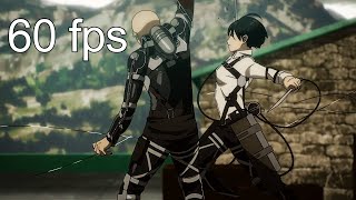 Attack On Titan Ep 86  Mikasa Connie and Jean Kill Survey Corps 60 fps [upl. by Godard197]