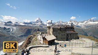 On Top Of Gornergrat Zermatt Switzerland 8K [upl. by Alyek342]