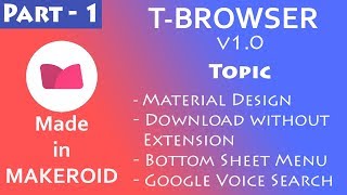 How to make browser app in Kodular Makeroid with with Download Bottom Menu  Free AIA  Part 1 [upl. by Charlotta]