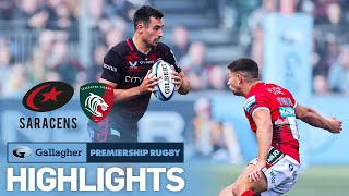 Saracens v Leicester  HIGHLIGHTS  Final Foes Face Off Again  Gallagher Premiership 202223 [upl. by Rebeca]