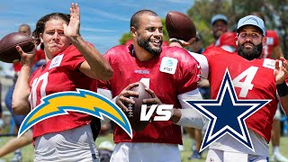 Chargers vs Cowboys QB Accuracy Challenge 2022  LA Chargers [upl. by Garnet202]