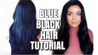 Dying my hair Blue Black  Schwarzkopf Cosmic Blue updated [upl. by Okihsoy]