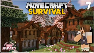 I Built a MOUNTAIN VILLAGE  Ep 7  Minecraft 118 Survival Lets Play [upl. by Yrailih]