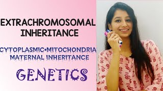 Extra Chromosomal InheritanceCytoplasmic inheritanceChloroplast•mitochondrial•maternal inheritance [upl. by Ainit]