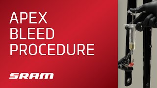 SRAM Apex Bleed Procedure [upl. by Worl]