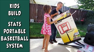 Kids Build  Stats Portable Basketball System [upl. by Naelopan]