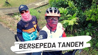 NAIK SEPEDA TANDEM BERSAMA ISTRI  TANDEM BIKE 2022 [upl. by Koslo]