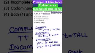 Codominance and Incomplete Dominance I Principle of Inheritance [upl. by Hsak981]