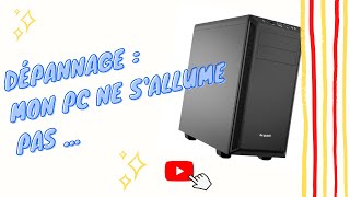 Dépannage  mon PC ne démarre pas [upl. by Ashien34]