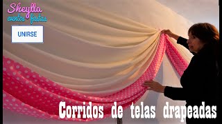 Paso a paso como hacer corridos de TELAS DRAPEADAS para miembros de canal te enseñamos a decorar [upl. by Anallij80]