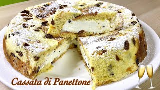 CASSATA DI PANETTONE ricetta veloce senza cottura  Tutti a Tavola [upl. by Venditti933]