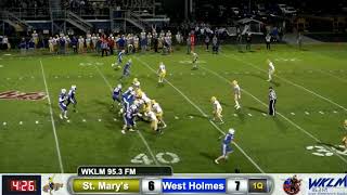 West Holmes at Triway  High School Football from WKLM 953 FM [upl. by Nwahsyd784]