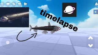 timelapse of the process of making viperfish at uni craft your world [upl. by Yasmar]