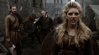 Lagertha amp Villagers fight against Bandits  Vikings 6x4 HD [upl. by Ahsaek273]