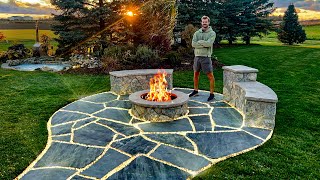 DIY Light Up Patio amp Smokeless Firepit  Full Build [upl. by Odlanir480]