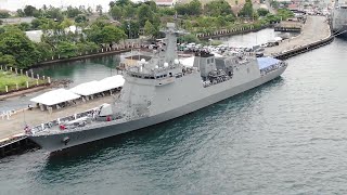 BRP JOSE RIZAL FF150 FORMALLY ENTERS NAVAL SERVICE [upl. by Ardnovahs]