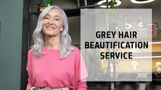 Natural Grey Hair Glossing Beautification Service  Goldwell Education Plus [upl. by Sergeant]