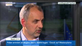 Landtagswahl Sachsen Rico Gebhardt zum Wahlergebnis am 31082014 [upl. by Eremehc]