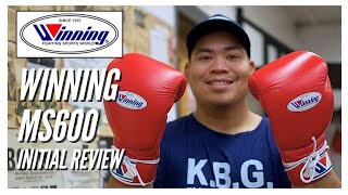 THE BEST BOXING GLOVES  Winning MS600  INITIAL REVIEW [upl. by Rosenzweig184]